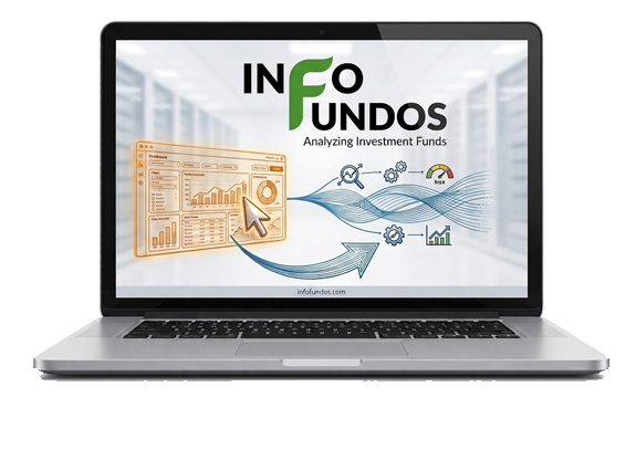 Computador acessando o InfoFundos.com